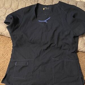 WonderWink Navy Short Sleeve Women's Tee w/ pants